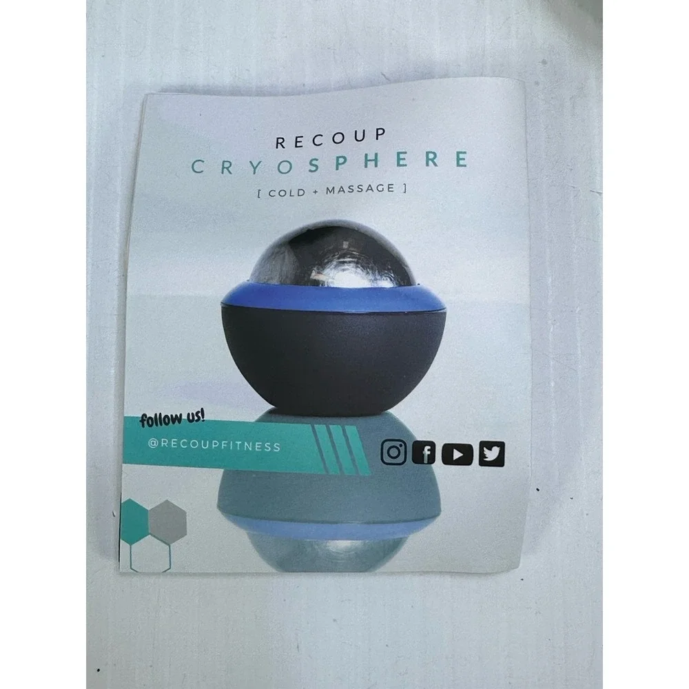 Recoup Fitness Cryosphere Cold Massage Roller 2-in-1 Handheld Ergonomic Handle